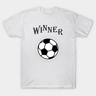 Soccer Winner Goal Champion Soccer Ball Football T-Shirt